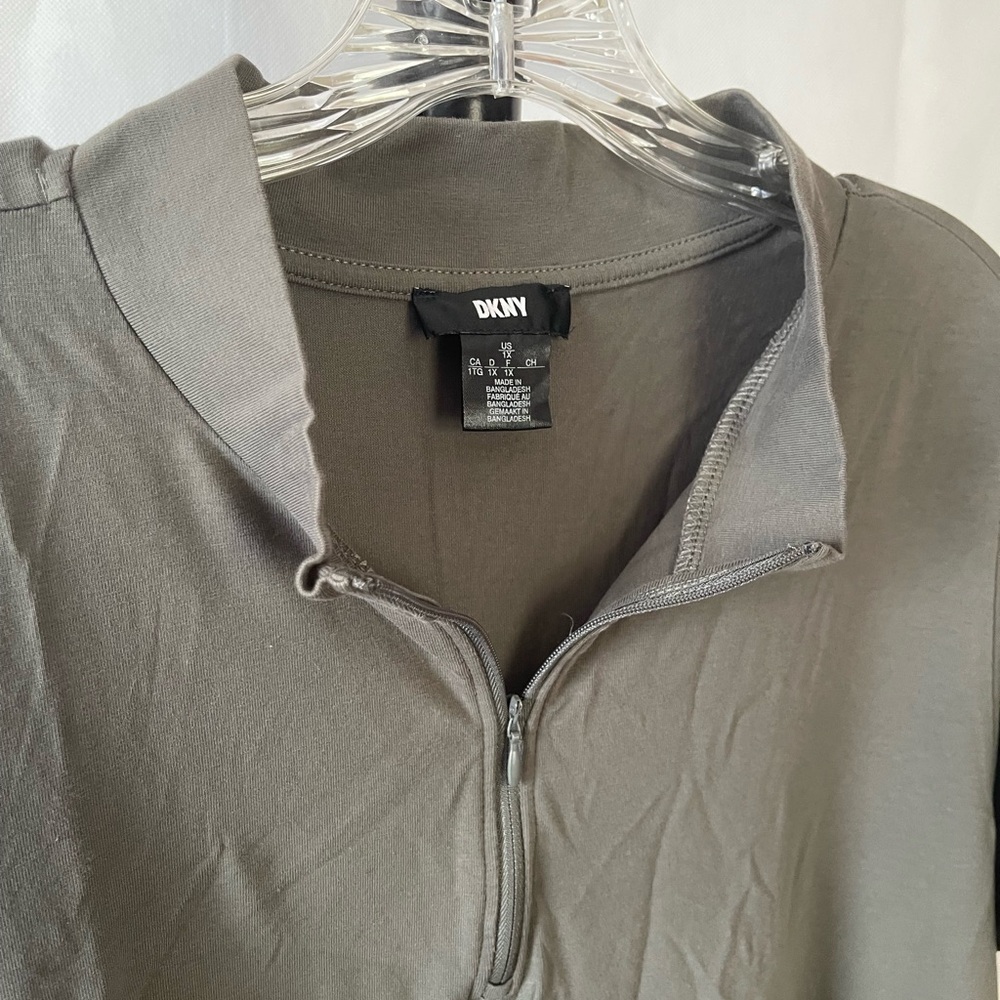 DKNY Charcoal Zip-Up Shirt